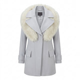 Women's Short Coat Light Grey 8