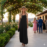 Black Modal Maxi Racerback Dress 14