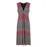 Women's Patterned Maxi Dress Black 16