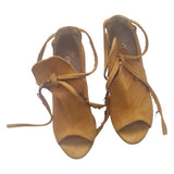 Women's Peep Toe Block Heel Sandals Mustard 39