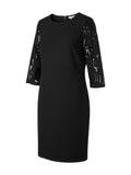 Black Embroidered Cut-Out Sleeve Dress Size 10