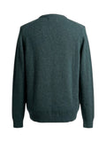 Men's Green Lambswool Crew Neck Sweater