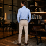 Men's Slim Fit Long Sleeve Shirt Light Blue 16