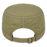 FS Fashion army flat top cap khaki back view