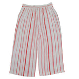 Women's Striped Culottes White Red 10
