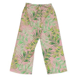 Women's Aralia Tropical Palm Leaf Wide Leg Trousers Pink 10