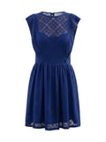 Mikka Blue Lace Cocktail Dress Size UK 12