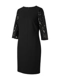 Black Embroidered Cut-Out Sleeve Dress Size 10