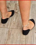 Women's Rollable Pointed-Toe Flat Shoes Black 3/4