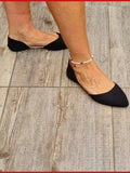 Women's Rollable Pointed-Toe Flat Shoes Black 3/4