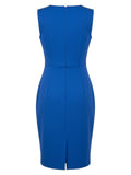 Women's Royal Blue Cut-Out Pencil Dress Size 12