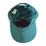  French Connection baseball cap teal green inside view