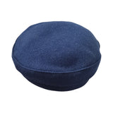 ghost mannequin): Lion captain newsboy cap navy blue back view