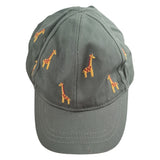 Kids' Giraffe Print Baseball Cap Olive Green One Size  3 - 5 Years