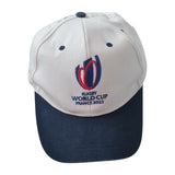Rugby World Cup France 2023 baseball cap white navy front view
