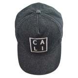 "CALI" Denim Baseball Cap Black One Size / Adjustable