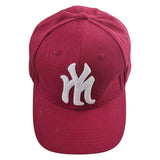 NY Logo Baseball Cap Burgundy One Size / Adjustable