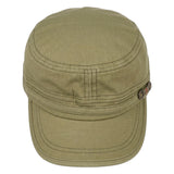 FS Fashion army flat top cap khaki front view