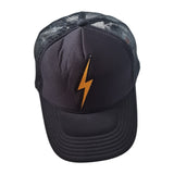  Aviator Nation Lightning Bolt Trucker Cap Black front view