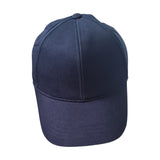 Plain Baseball Cap Navy side front view