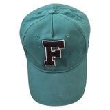 French Connection baseball cap teal green front view