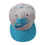 Nike Futura True Snapback Cap Grey Teal front view