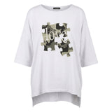 La Pia oversized t-shirt white front view