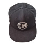 Yupoong The Classics Oval Logo Snapback Baseball Cap Black One Size / Adjustable