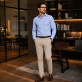 Men's Slim Fit Long Sleeve Shirt Light Blue 16