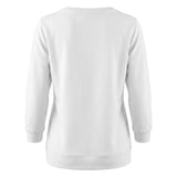 Made in Italy Women's Rhinestone Leopard Sweatshirt White back view