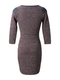 Melange Moto Knit Mini Dress with Zips Size 8