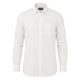Men's Slim Fit Long Sleeve Polka Dot Shirt White 3XL