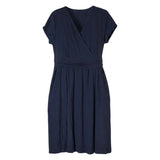 Women's V-Neck Wrap Midi Dress Short Sleeve XL