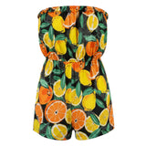 Women's Bandeau Fruit Print Playsuit S