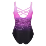 Ombre One Piece Swimsuit Strappy X-Back L