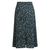 Teal Animal Print Midi Skirt UK 8 Petite