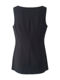 Women's Black Zip-Up Corset Tank Top  Size 14