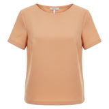 Laureen Short Sleeve Keyhole Back Top Nude 10