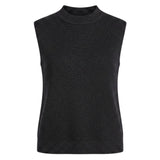 Women's Ribbed Knit Lurex Vest Top Black UK 12/14