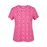 Women's Heart Print T-Shirt Pink 22/24