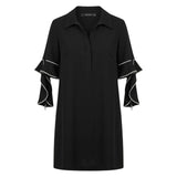 Basic Black Mini Shirt Dress XL