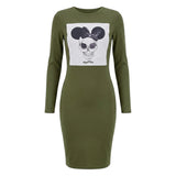Women's Khaki Knee Dress 8