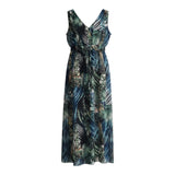 Women's Tropical Print Maxi Dress M