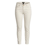 Women's White Denim Long Trousers 8