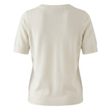 Women's Short Sleeve Cream Jumper Size 8