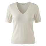 Women's Short Sleeve Cream Jumper Size 8
