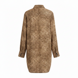 Longline Leopard Print Shirt Tunic Size M