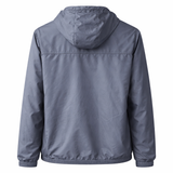 Men's Windbreaker Hooded Jacket Grey XL