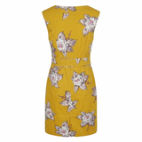 Yellow Floral Cotton Mini Summer Dress Size 10