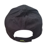 No Fear black baseball cap green logo back view